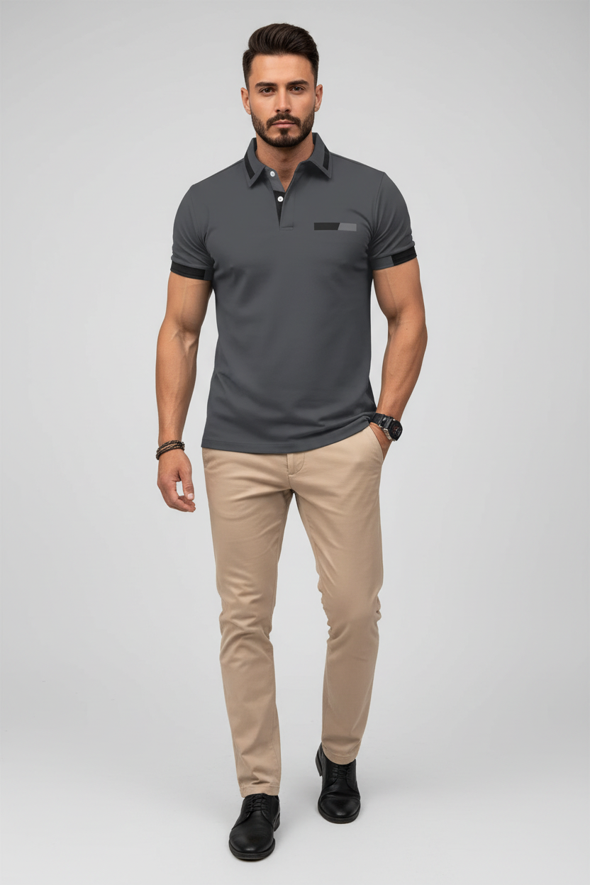 Polo Cinza - Corpo Inteiro