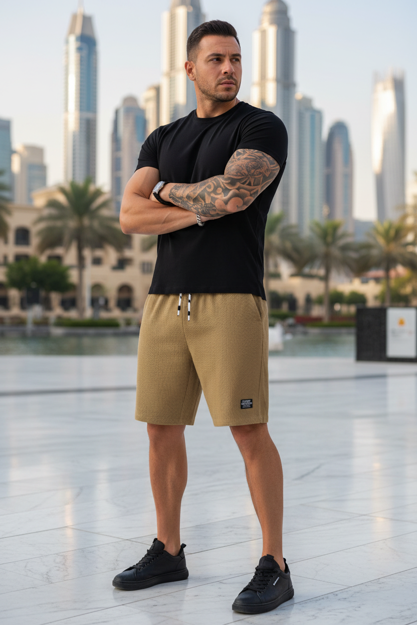 Shorts Bege - Dubai - Braços Cruzados