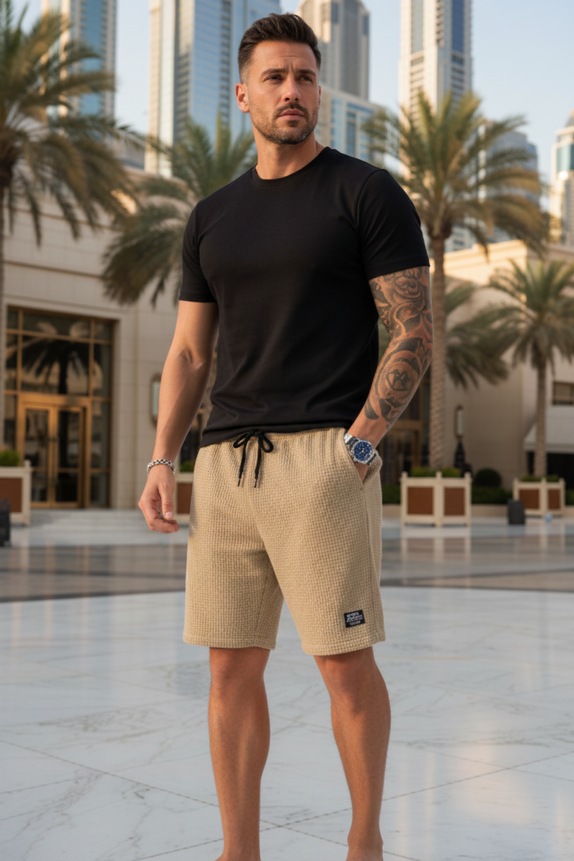 Shorts Bege - Dubai - Pose Frente