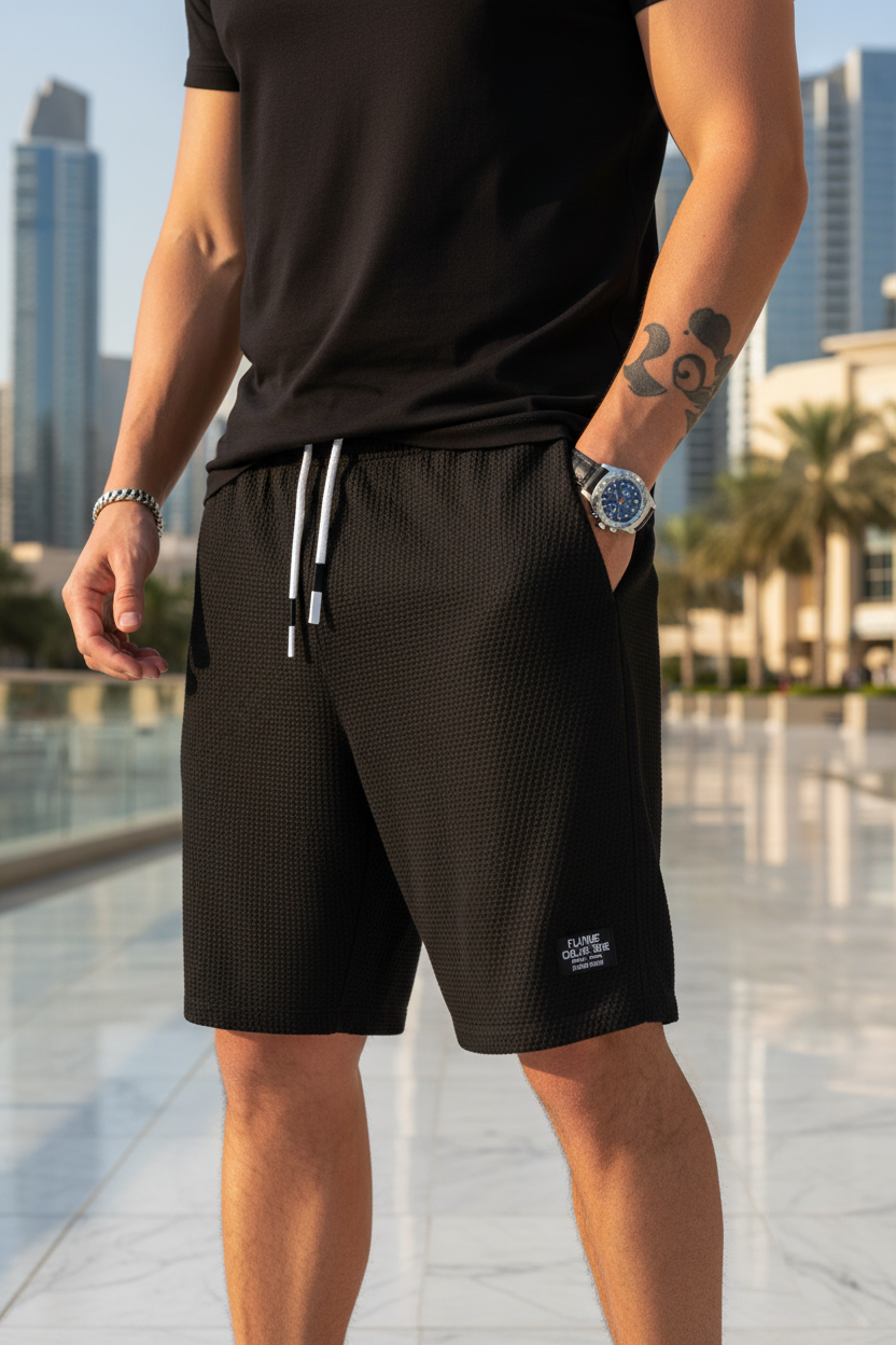 Shorts Preto - Dubai Luxury