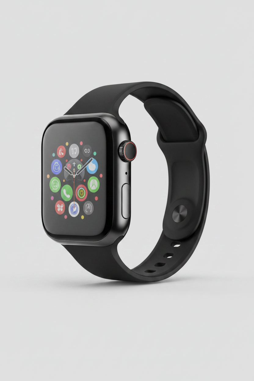 Smartwatch Vista Lateral com Coroa